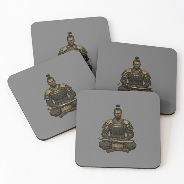 Item preview, Silent Focus – The Meditating Samurai - African Samurai designed and sold by CraftedHome.