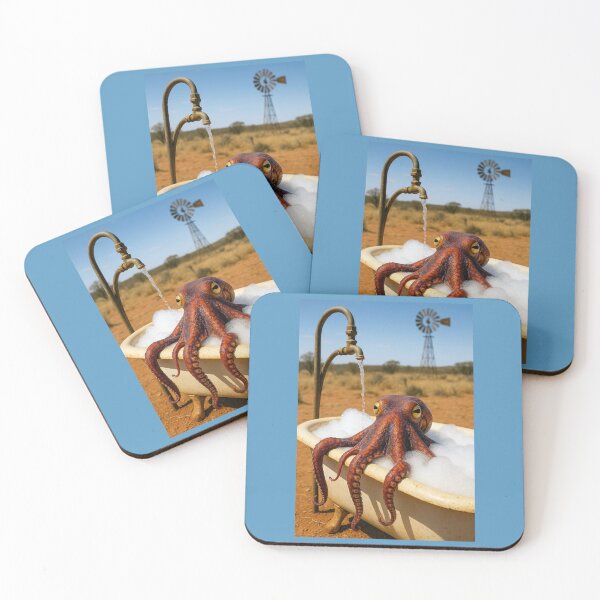 Item preview, Octopus Enjoys a Bubble Bath Near Alice Springs designed and sold by Tridentulus.