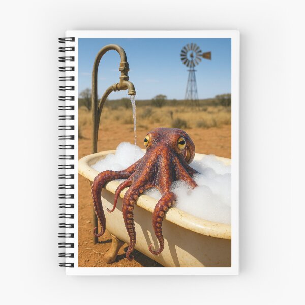 Item preview, Octopus Enjoys a Bubble Bath Near Alice Springs designed and sold by Tridentulus.