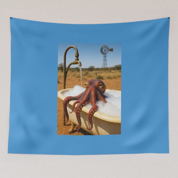Item preview, Octopus Enjoys a Bubble Bath Near Alice Springs designed and sold by Tridentulus.