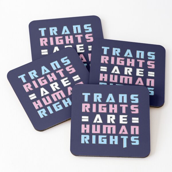 Item preview, Trans Rights Are Human Rights Transformers style designed and sold by LGBTcuteGifts.