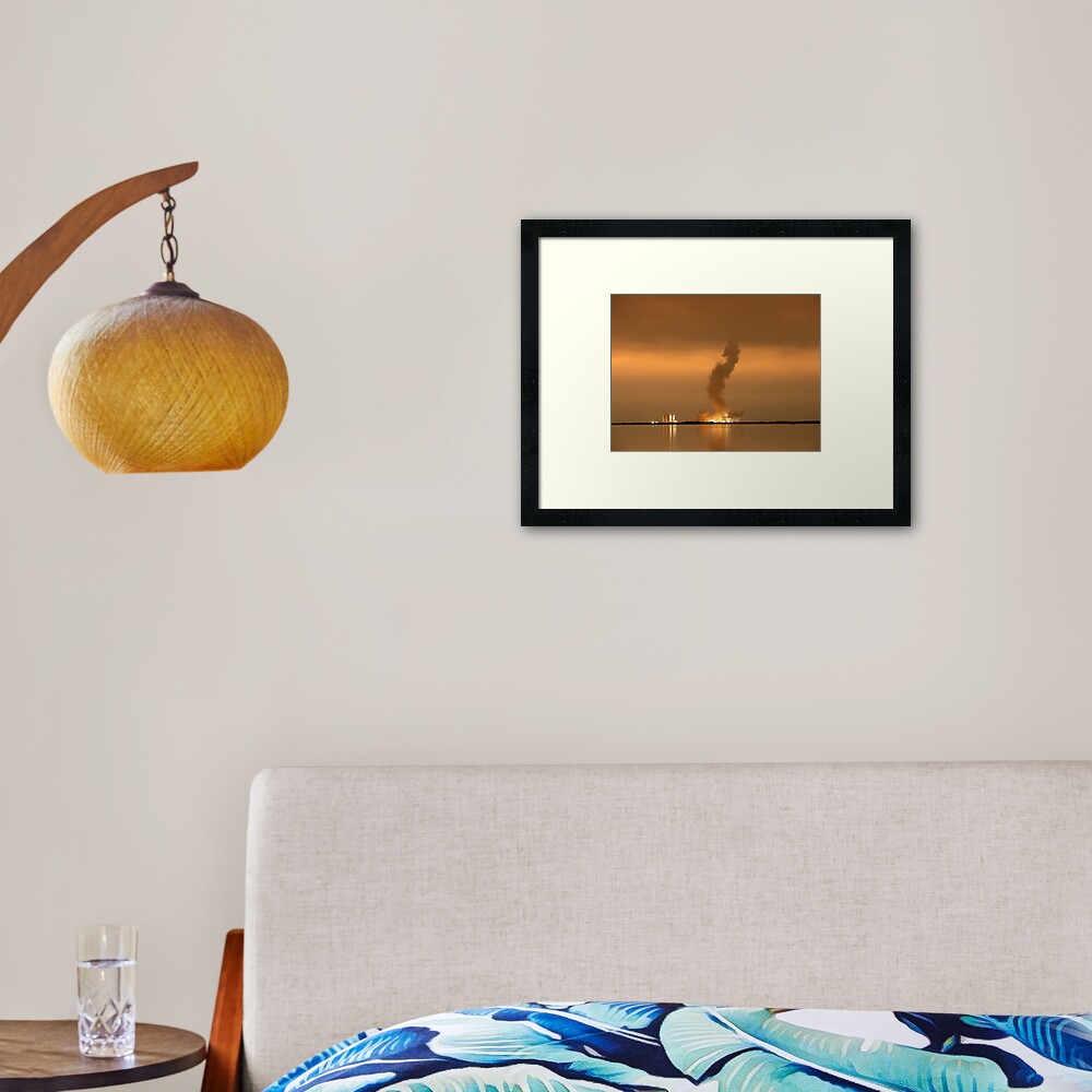 Night Launch Framed Art Print