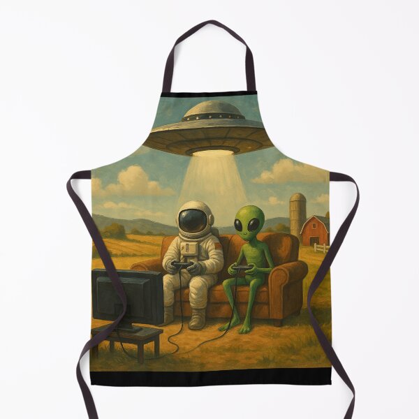 Item preview, Funny Astronaut And Alien Playing Video Games. UFO Video Games Lover designed and sold by ahmed2751989.