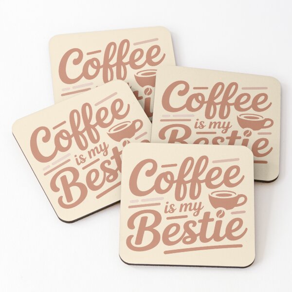 Item preview, Coffee Is My Bestie – Cute Funny Coffee Quote for Caffeine Lovers – Hazelnut Edition designed and sold by RoastZeit.
