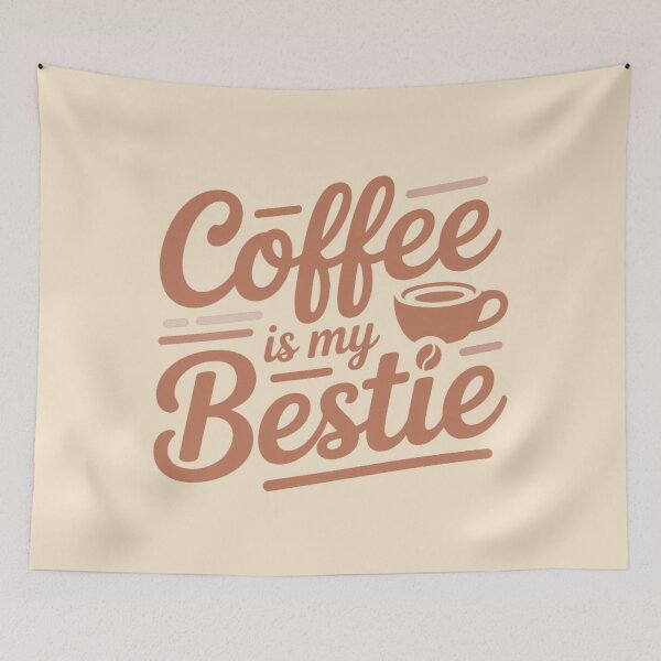 Item preview, Coffee Is My Bestie – Cute Funny Coffee Quote for Caffeine Lovers – Hazelnut Edition designed and sold by RoastZeit.