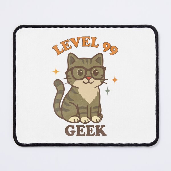 Item preview, Level 99 Geek Cat - Cute Nerdy Gaming Kitten designed and sold by threeABinks.