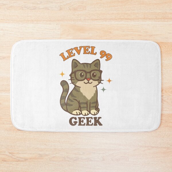 Item preview, Level 99 Geek Cat - Cute Nerdy Gaming Kitten designed and sold by threeABinks.