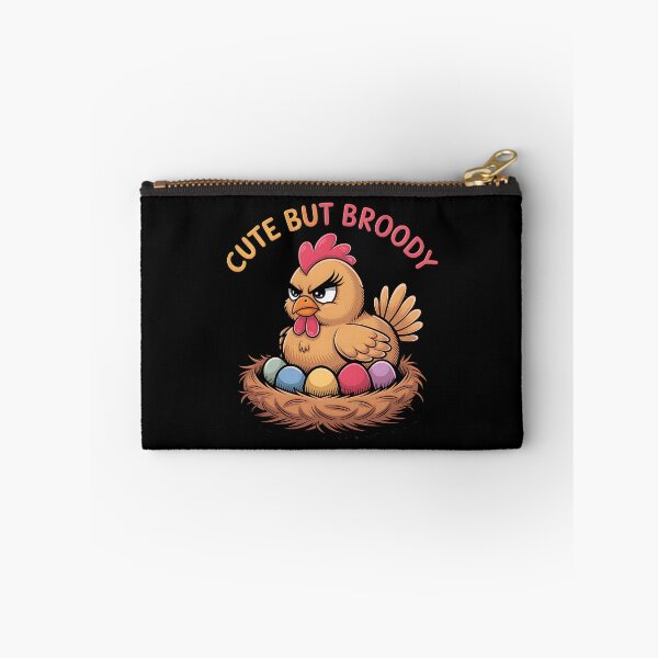 Item preview, Cute but broody - cartoon chicken designed and sold by EvergreenWhimsy.