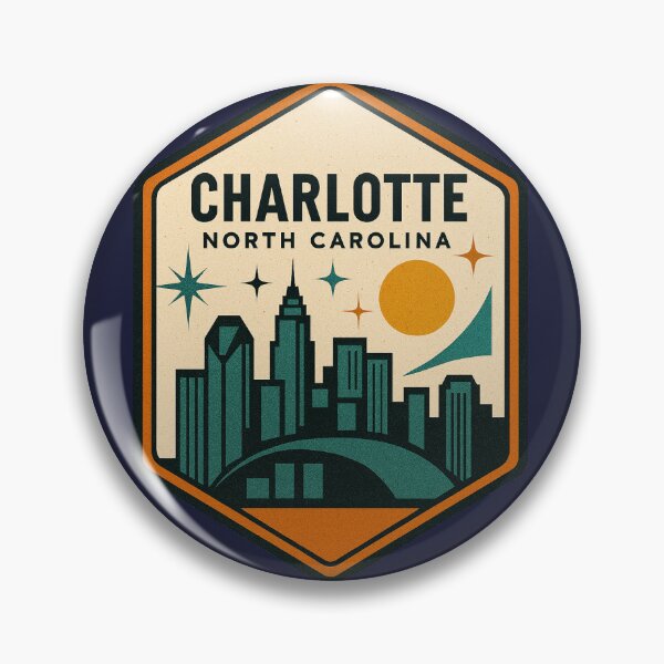 Item preview, Charlotte North Carolina  designed and sold by Broken Antler Designs .