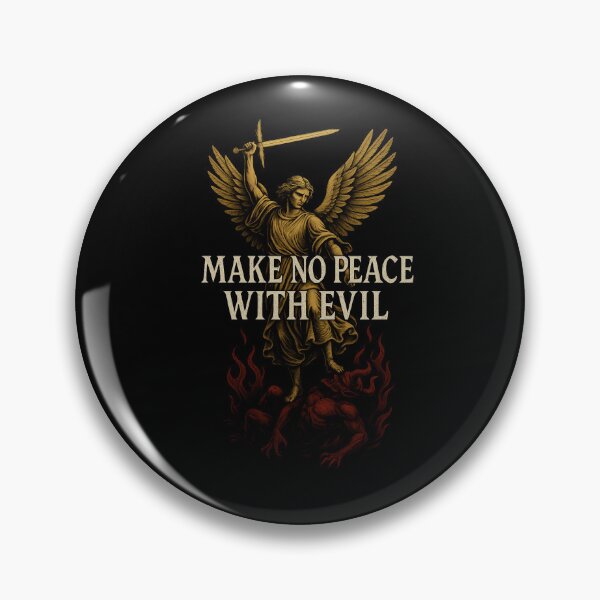 Item preview, MAKE NO PEACE WITH EVIL – Archangel Defeats Darkness | Spiritual Warrior Christian Shirt designed and sold by DailyDrivesct.