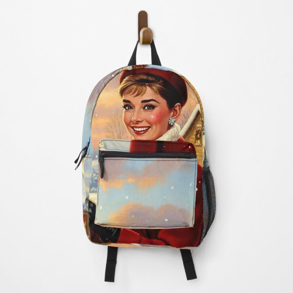 Item preview, Audrey Hepburn: Elegant Red Coat Snowman Christmas designed and sold by Art's Diner.
