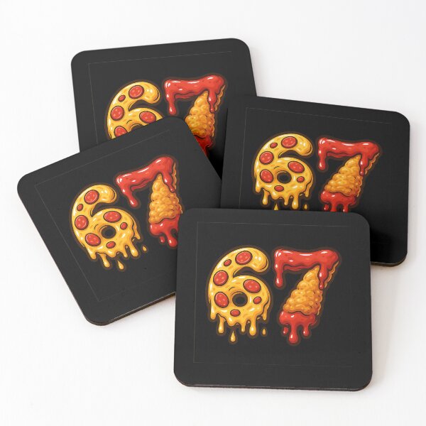 Item preview, 67 – Pizza & Fried Chicken Meltdown ?? | Funny Food Lover Number Art designed and sold by DailyDrivesct.