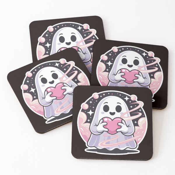 Item preview, Ghost Holding Heart (Pink Aesthetic) designed and sold by VIRAL-PRINTS.