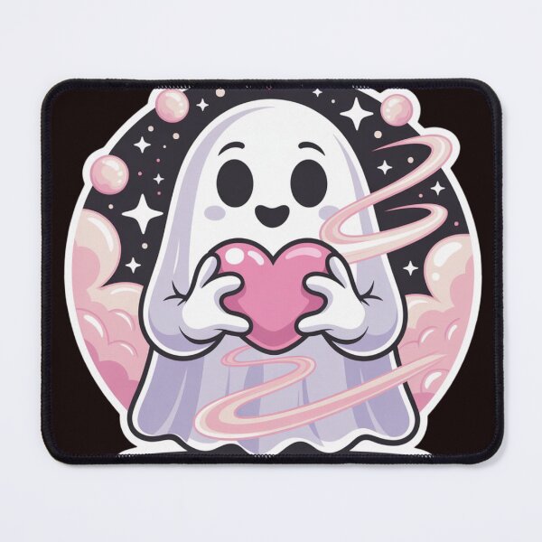 Item preview, Ghost Holding Heart (Pink Aesthetic) designed and sold by VIRAL-PRINTS.