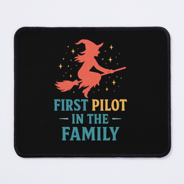 Item preview, First Pilot In The Family – Vintage Witch designed and sold by DinoSpirit.