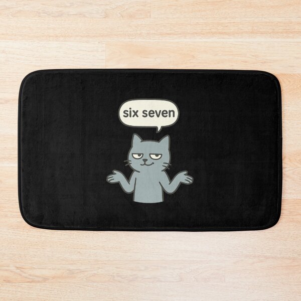 Item preview, Six Seven Cat ? | Chill Humor T-Shirt | Minimalist Meme-Inspired Design designed and sold by DailyDrivesct.