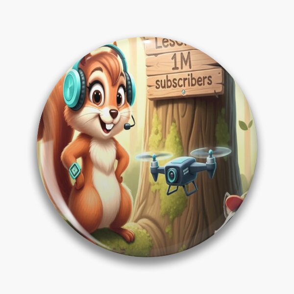 Item preview, Squirrel and raccoon- Millionaire forest bloggers- cartoon print for a children's T-shirt from Felia designed and sold by Felia001.