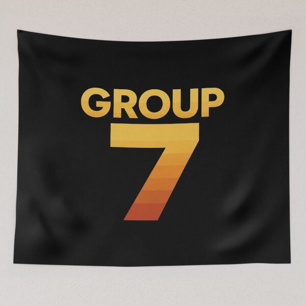 Item preview, GROUP 7 Retro Sunset Typography Shirt ? | Vintage 80s Team Design designed and sold by DailyDrivesct.