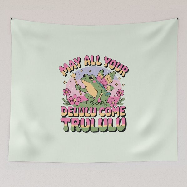 Item preview, May all your delulu come trululu fairy frog designed and sold by FatBirdie.