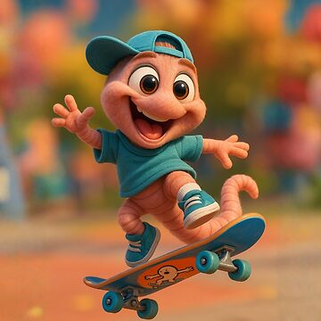 Artwork thumbnail, Skater Worm by Sillytoe