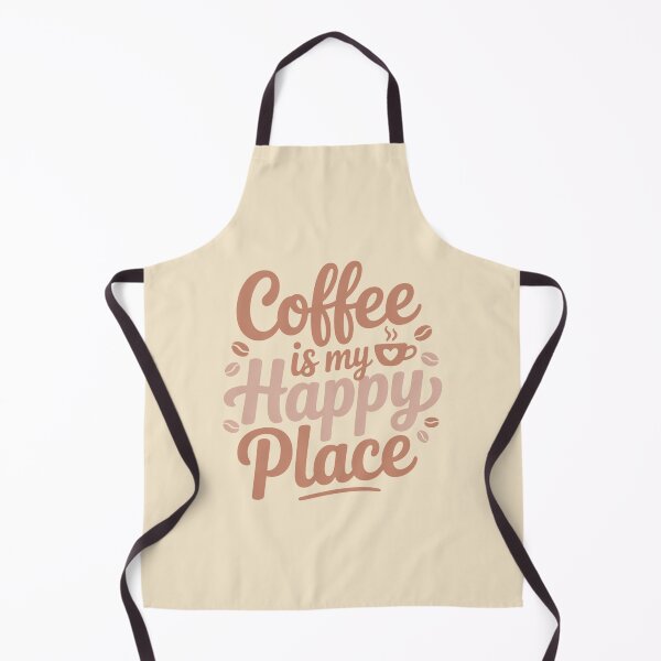 Item preview, Coffee Is My Happy Place – Cute Funny Coffee Quote for Caffeine Lovers – Hazelnut Edition designed and sold by RoastZeit.