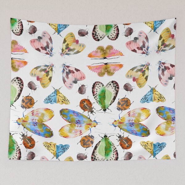 Item preview, Shadow Catalogues Watercolor: Primary Moth & Lady Bugs designed and sold by Jeralyn Victoria.