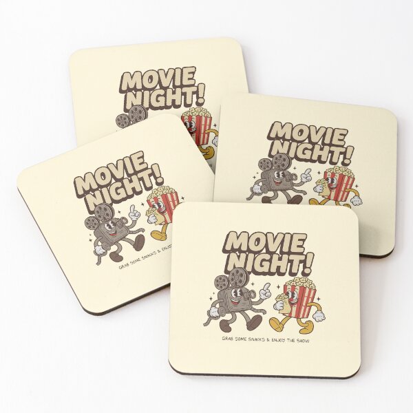 Item preview, Movie Night! Retro Popcorn & Camera Mascot Design designed and sold by HoopeStylee.