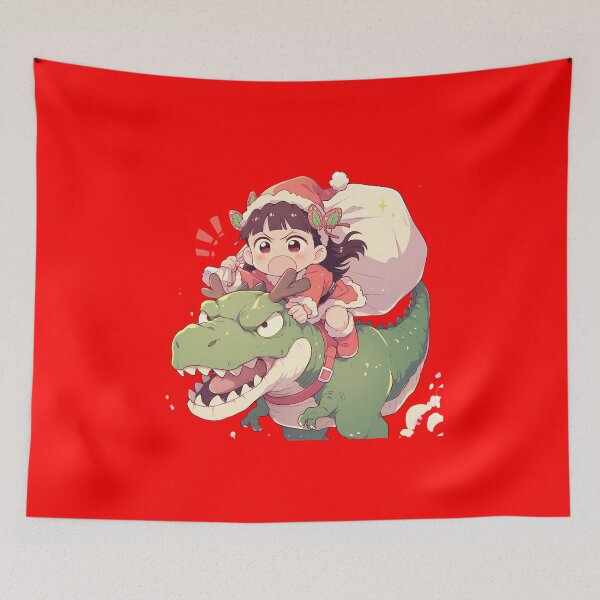 Item preview, Kanao Tsuyuri Christmas Ride With Dinosaur Demon Slayer Anime designed and sold by TorbenKuhano.