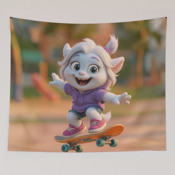 Item preview, Skater Yeti Girl designed and sold by Sillytoe.