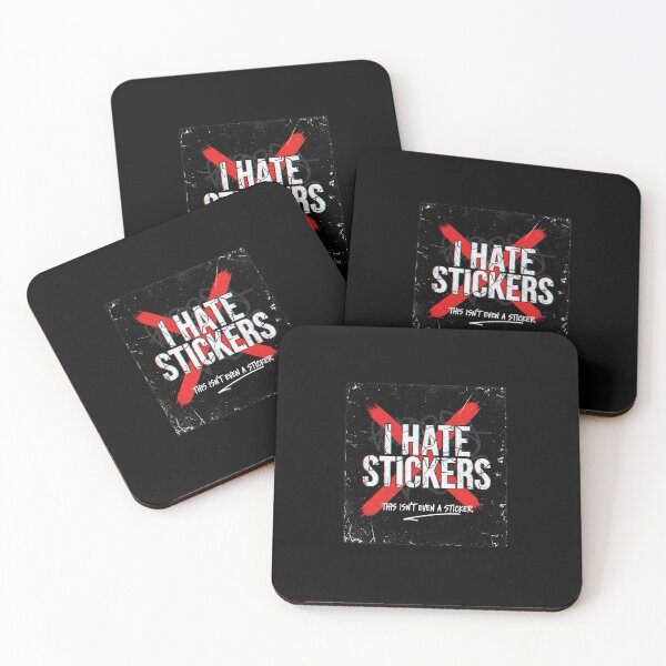 Item preview, I Hate Stickers T-Shirt: Ironic Grunge Design - Anti-Decal Humor designed and sold by nhstaruna.