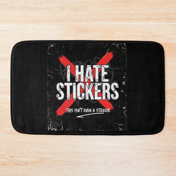 Item preview, I Hate Stickers T-Shirt: Ironic Grunge Design - Anti-Decal Humor designed and sold by nhstaruna.