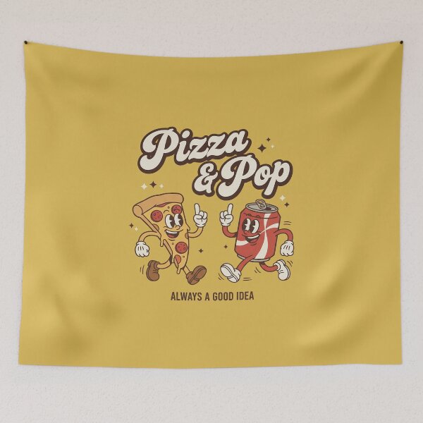 Item preview, Copy of Pizza & Pop Retro Mascot Always A Good Idea designed and sold by HoopeStylee.