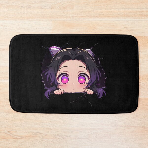 Item preview, Shinobu Kocho Demon Slayer Anime Chibi Peeking Butterfly Girl Bright Eyes designed and sold by TorbenKuhano.