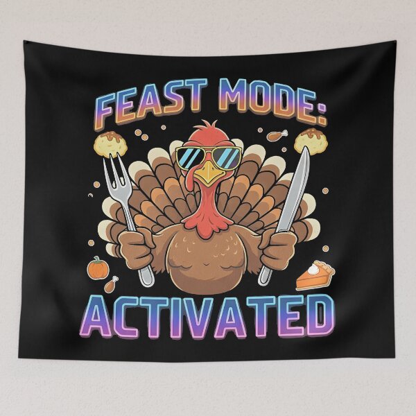 Item preview, thanksgiving funny Feast Mode: Activated designed and sold by Uglyandcute.