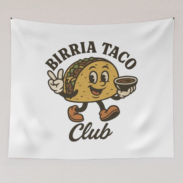 Item preview, Birria Taco Club – Vintage Mexican Food Mascot T-Shirt designed and sold by DailyDrivesct.