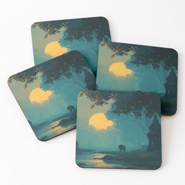 Item preview, Moonrise over the Sacred Forest designed and sold by jeanhuld.