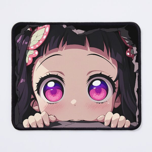 Item preview, Kanao Tsuyuri Demon Slayer Anime Chibi Kawaii Peeking Pink Eyes designed and sold by TorbenKuhano.