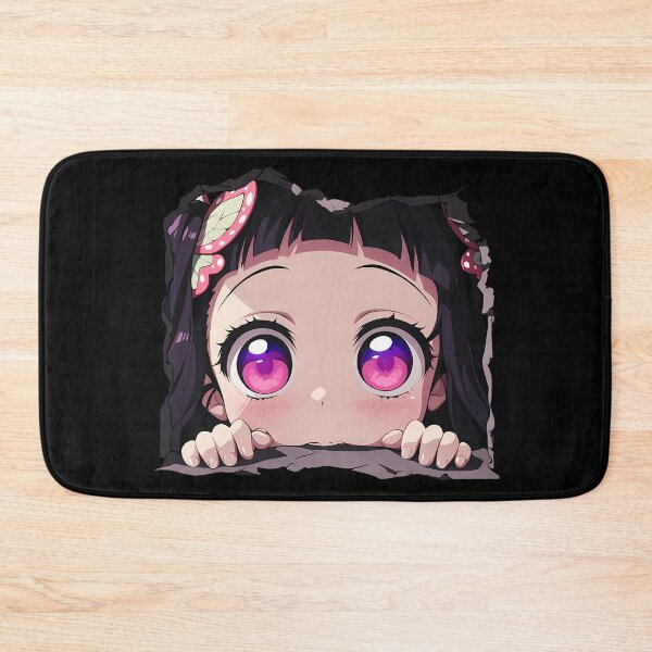 Item preview, Kanao Tsuyuri Demon Slayer Anime Chibi Kawaii Peeking Pink Eyes designed and sold by TorbenKuhano.