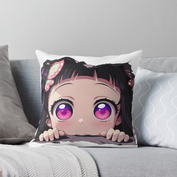 Item preview, Kanao Tsuyuri Demon Slayer Anime Chibi Kawaii Peeking Pink Eyes designed and sold by TorbenKuhano.