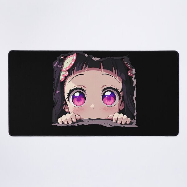 Item preview, Kanao Tsuyuri Demon Slayer Anime Chibi Kawaii Peeking Pink Eyes designed and sold by TorbenKuhano.