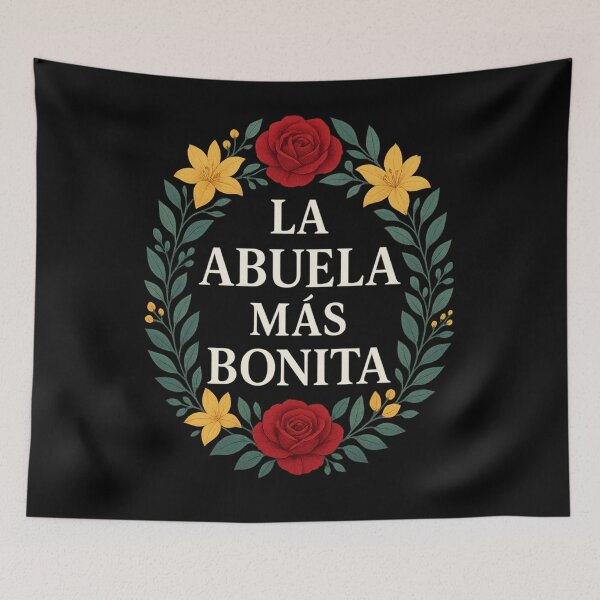 Item preview, La Abuela Más Bonita – Elegant Floral Grandma Tribute T-Shirt designed and sold by DailyDrivesct.