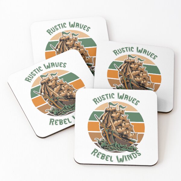Item preview, Ship Retro Sunset - Rustic Waves Rebel Winds designed and sold by SunsetReverie.