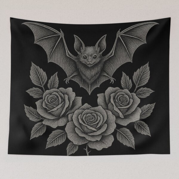 Item preview, Midnight Roses & the Watchful Bat designed and sold by Mouraludia.