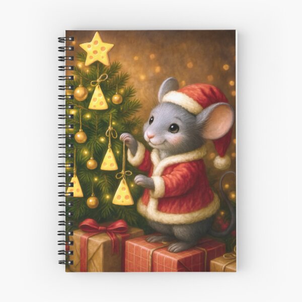 Item preview, Little Mouse Decorating The Christmas Tree With Pieces of Cheese designed and sold by CarolM.