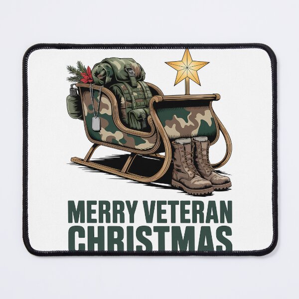 Item preview, Merry Veteran Christmas Veteran Sleigh Camo Boots Christmas designed and sold by BernoNickel.