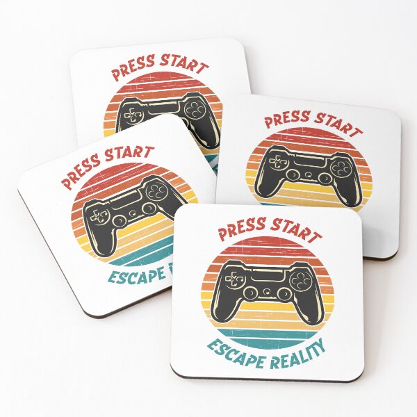 Item preview, Gamer Controller Retro Sunset - Press Start Escape Reality designed and sold by SunsetReverie.