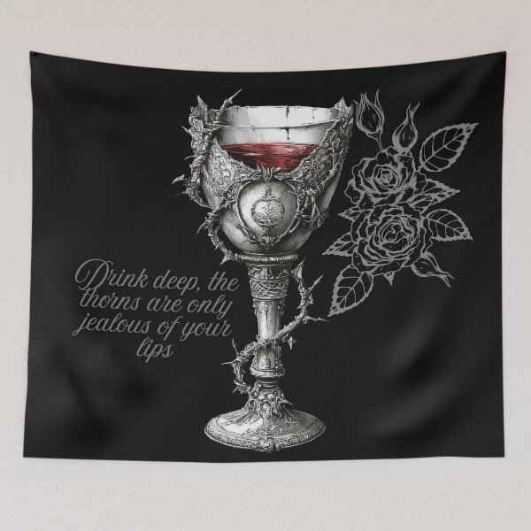 Item preview, Drink Deep (The Thorns Are Only Jealous of Your Lips) designed and sold by Mouraludia.