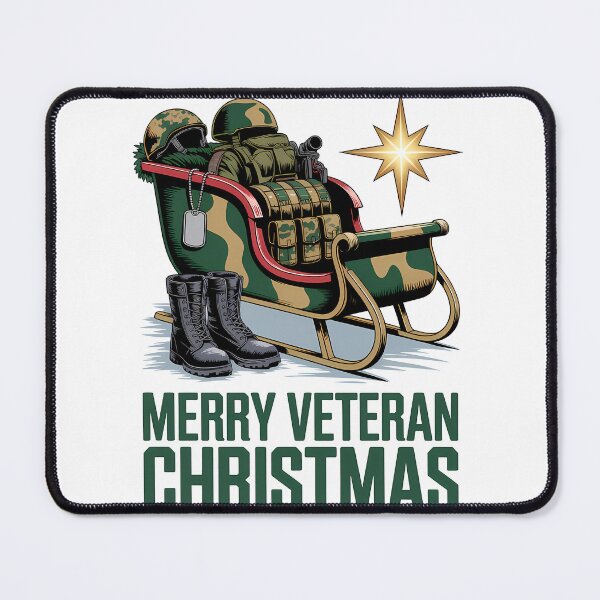 Item preview, Merry Veteran Christmas Veteran Sleigh Camo Boots army christmas designed and sold by BernoNickel.