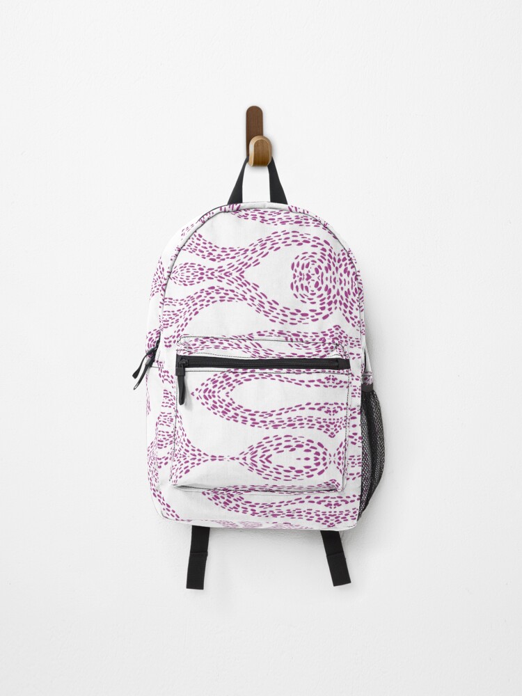 Thumbnail 1 of 3, Backpack, Pink impressionist pattern designed and sold by PLPGH.
