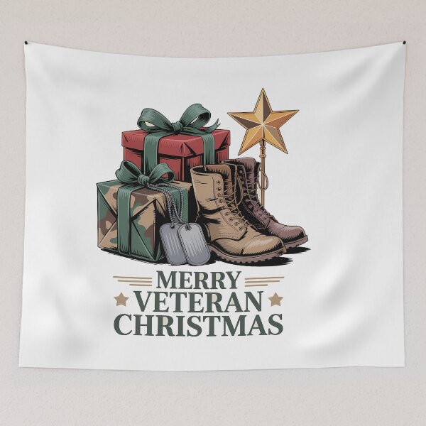Item preview, Copy of Merry Veteran Christmas Veteran Christmas Gift Camo Boots Us Military designed and sold by BernoNickel.